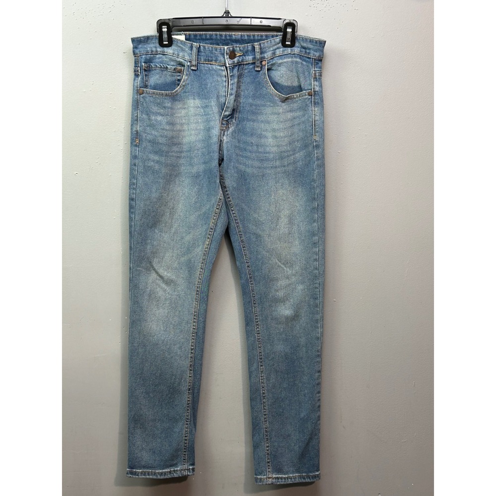 Across the Pond Jeans Men 33x32 Blue Signature Line Straight Leg Stretch Denim
